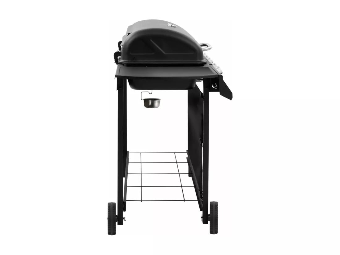 Barbecue gril à gaz avec 6 brûleurs Noir