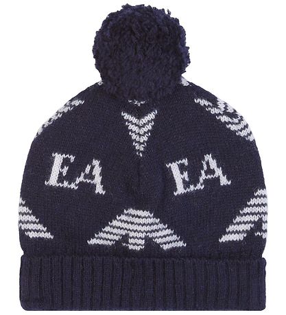 Emporio Armani Hue - Uld/Silke - M?rkeBlå m. Hvid