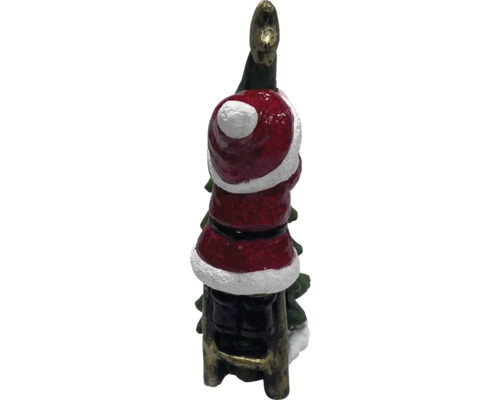 Decoratieve lantaarn Santa Lafiora 32,5 x 16,5 x 45 cm rood wit