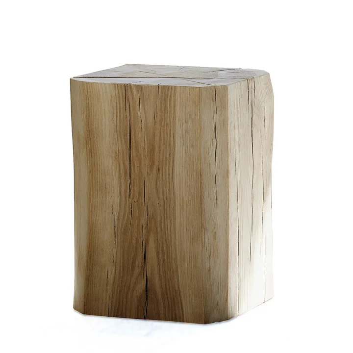 Jan Kurtz - Block Hocker eckig 29 x 29 x 40 cm, Kernesche massiv