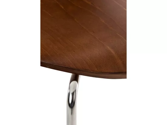 Lot de 2 Chaise de conférence - Bois - Marron - DIEGO
