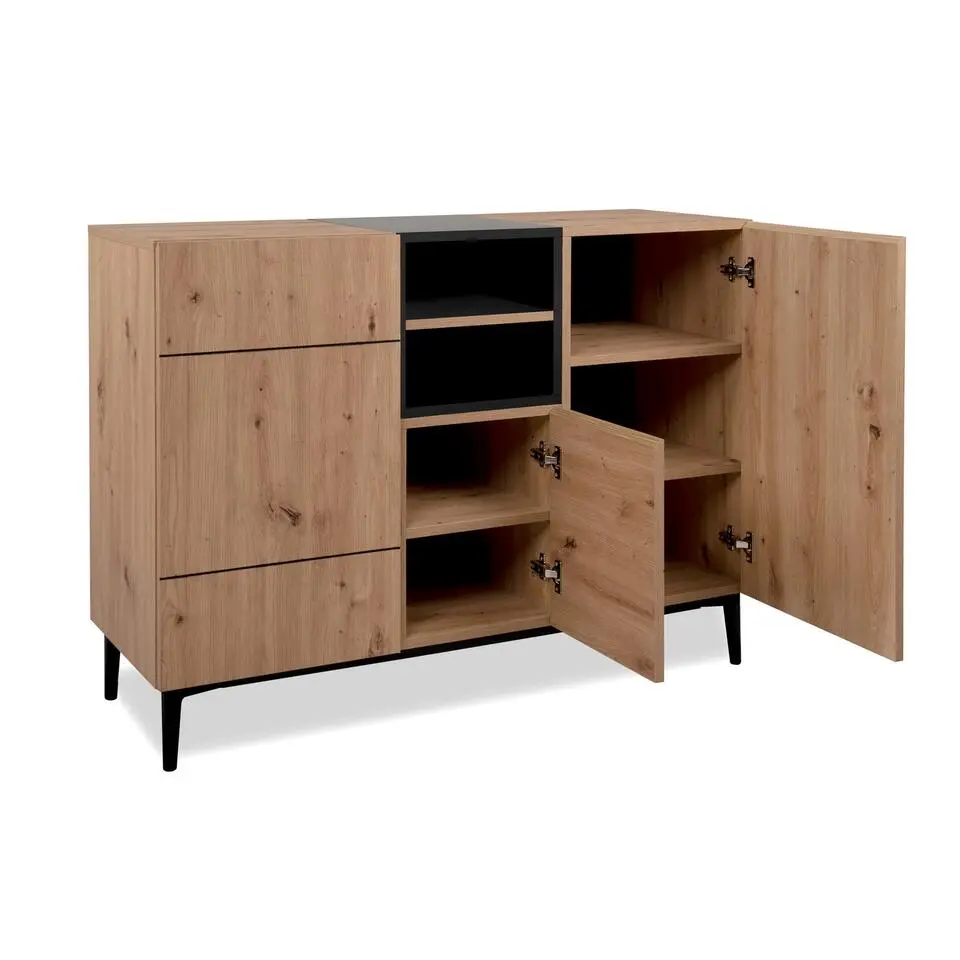 CALICOSY - Dressoir NOLA - Licht hout - 90x120x42 cm