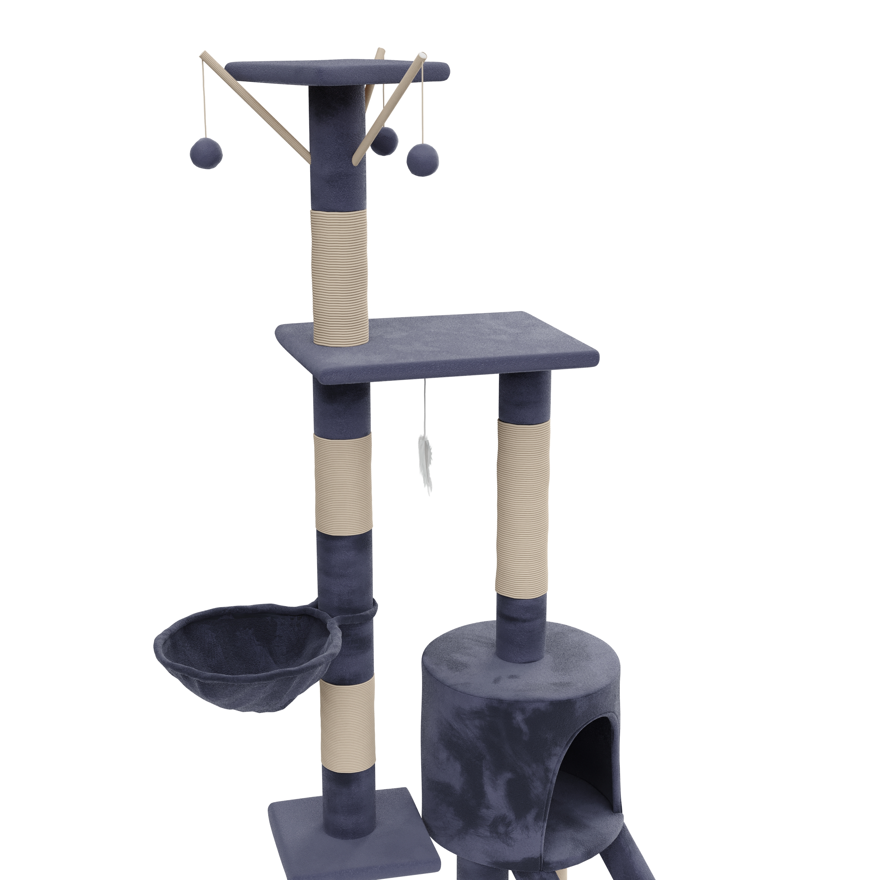 Katzenbaum SHEILA 138 cm grau
