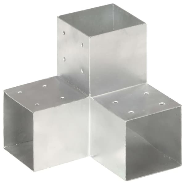 vidaXL Stolpesko 4 stk Y-form galvanisert metall 101x101 mm