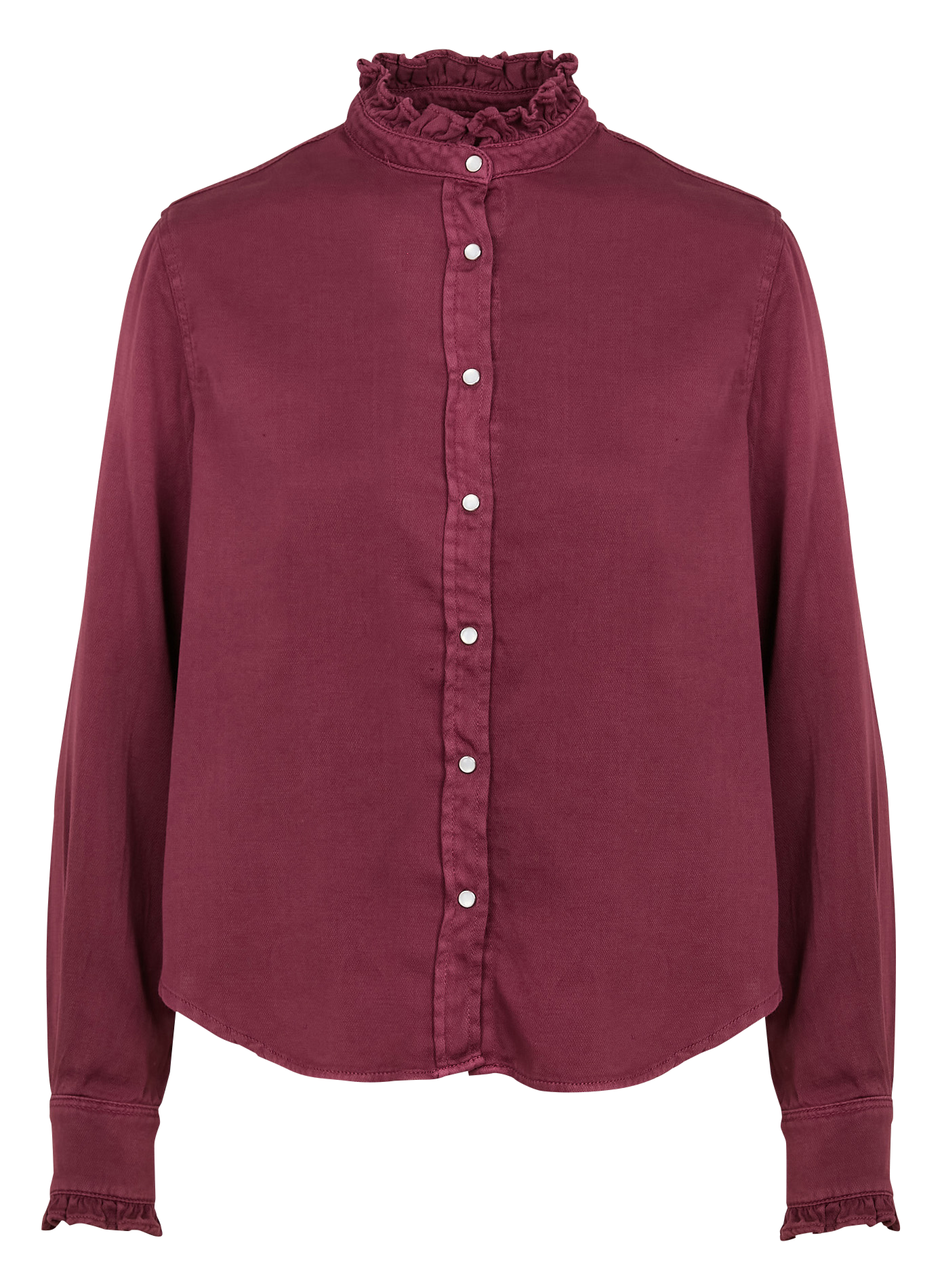 GABY - Chemise col victorien en coton| Violet