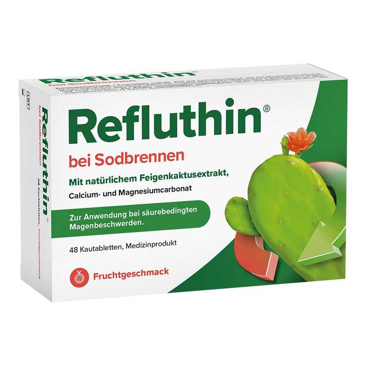 Refluthin bei Sodbrennen Kautabletten Frucht, 48 St