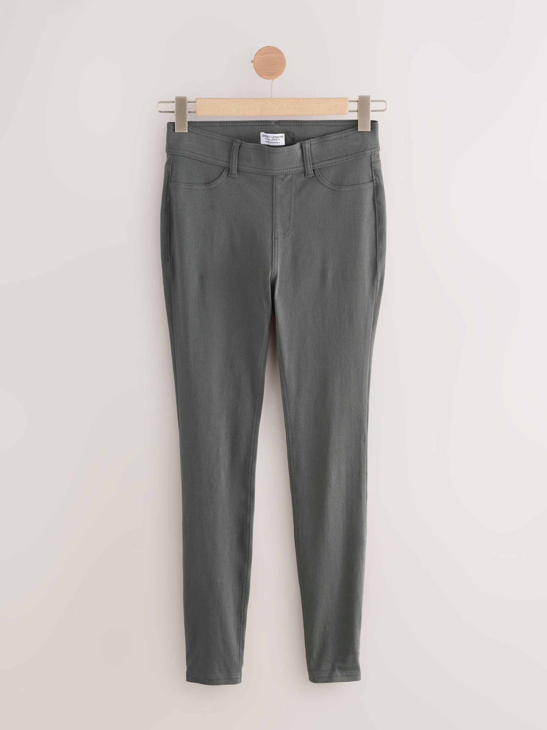 Grijs - Lange jersey denim leggings