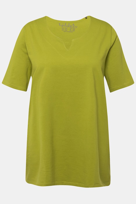 T-Shirt, A-Linie, Tunika-Ausschnitt, Halbarm