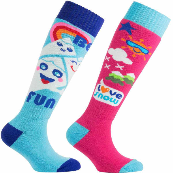 Chaussette de ski THYO THYO GIRL POP SNOW TURQUOISE/ROSE 19 TURQUOISE/ROSE