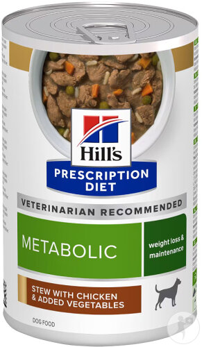 Hill's Prescription Diet Metabolic Poulet Mijotés Pour Chien Bœuf Et Légumes 12x354g