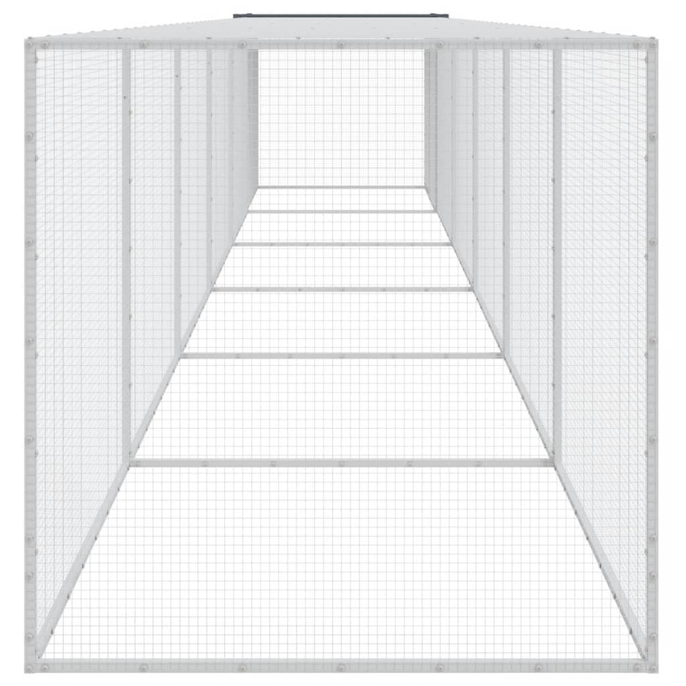Poulailler avec toit anthracite 603x98x90 cm acier galvanisé
