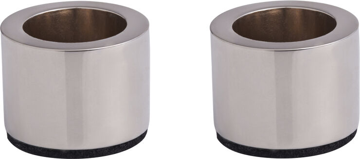 Uyuni Light Candle holder taper, Chrome, 2-pack, 3,25x2,32 cm Chrome