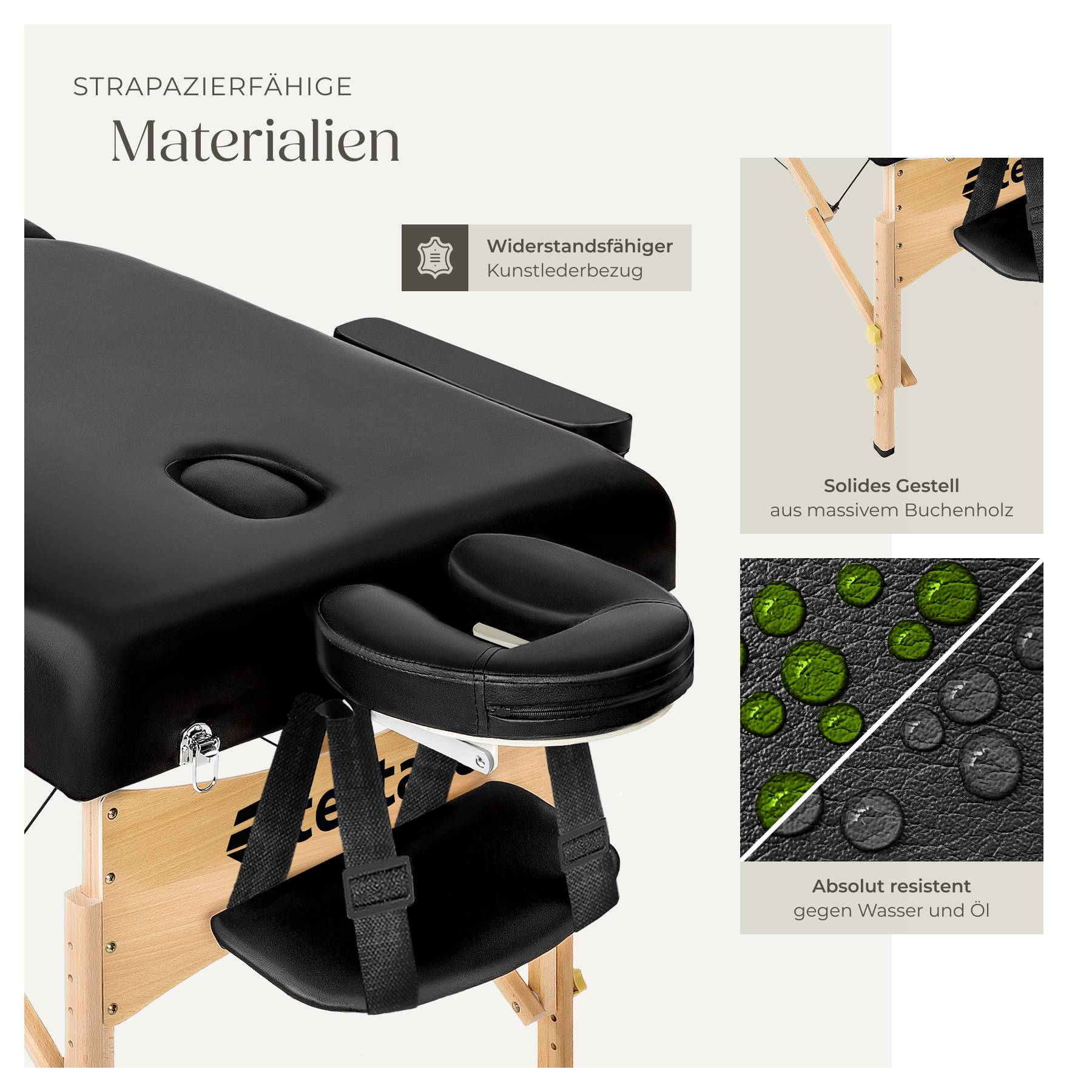 3 Zonen Massageliege-Set