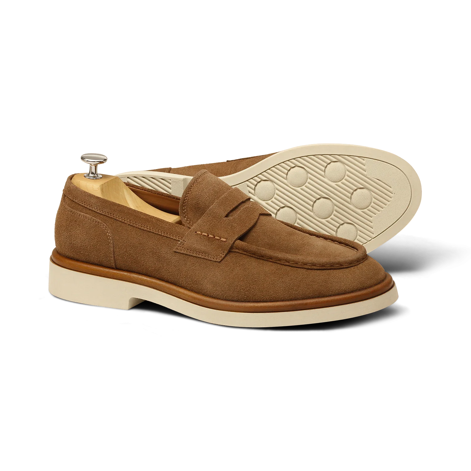 Moty-Mocassin velours cognac