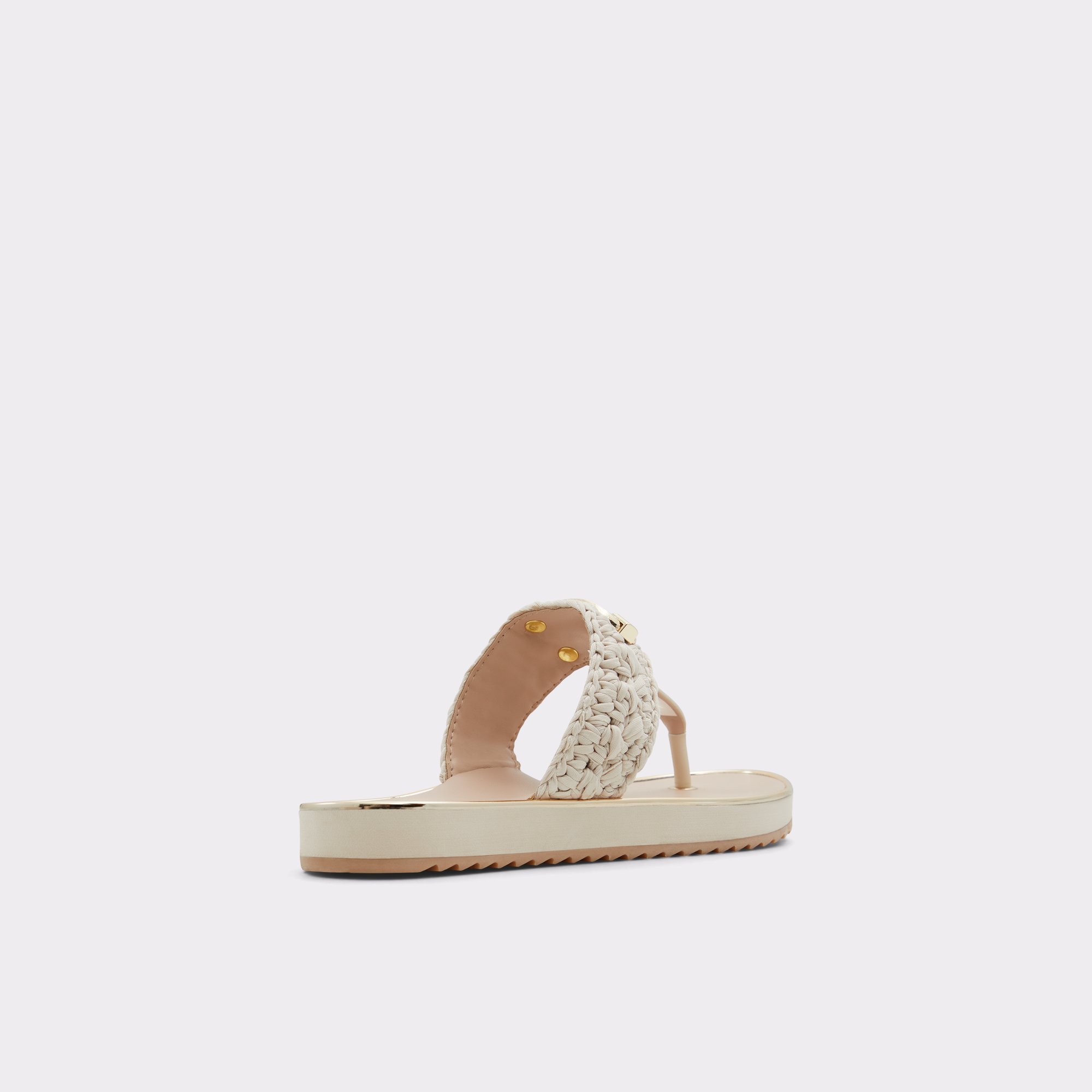 Searene Light Beige Women Flat Sandals