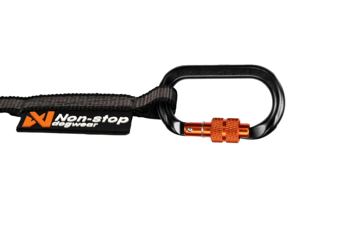Non-stop Dogwear Touring Bungee Leash 2.8m/13mm, Screw-Lock Grey