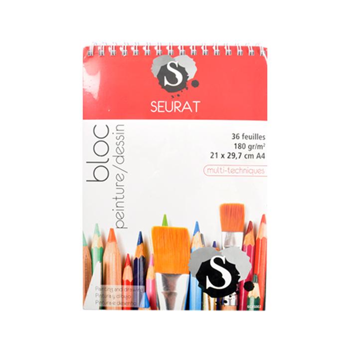 CARNET PEINTURE A4 36 PAGES 180GR