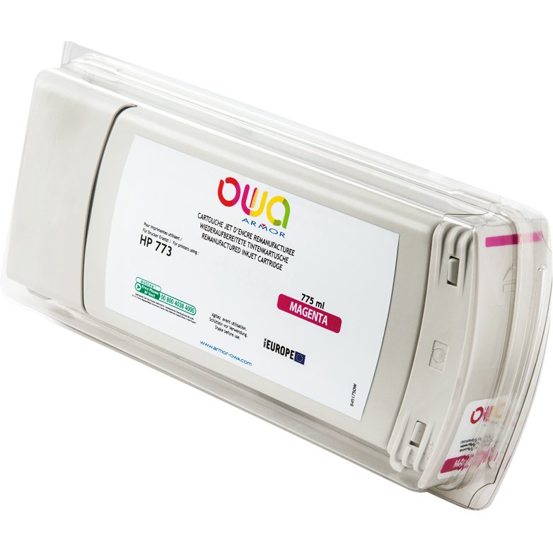 Cartouche d'encre traceur remanufacturée OWA - standard - Magenta - pour HP 773C