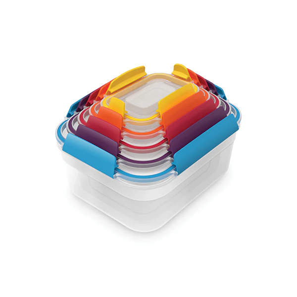 Set de 5 boites de conservation Nest Lock multicolores avec couvercles