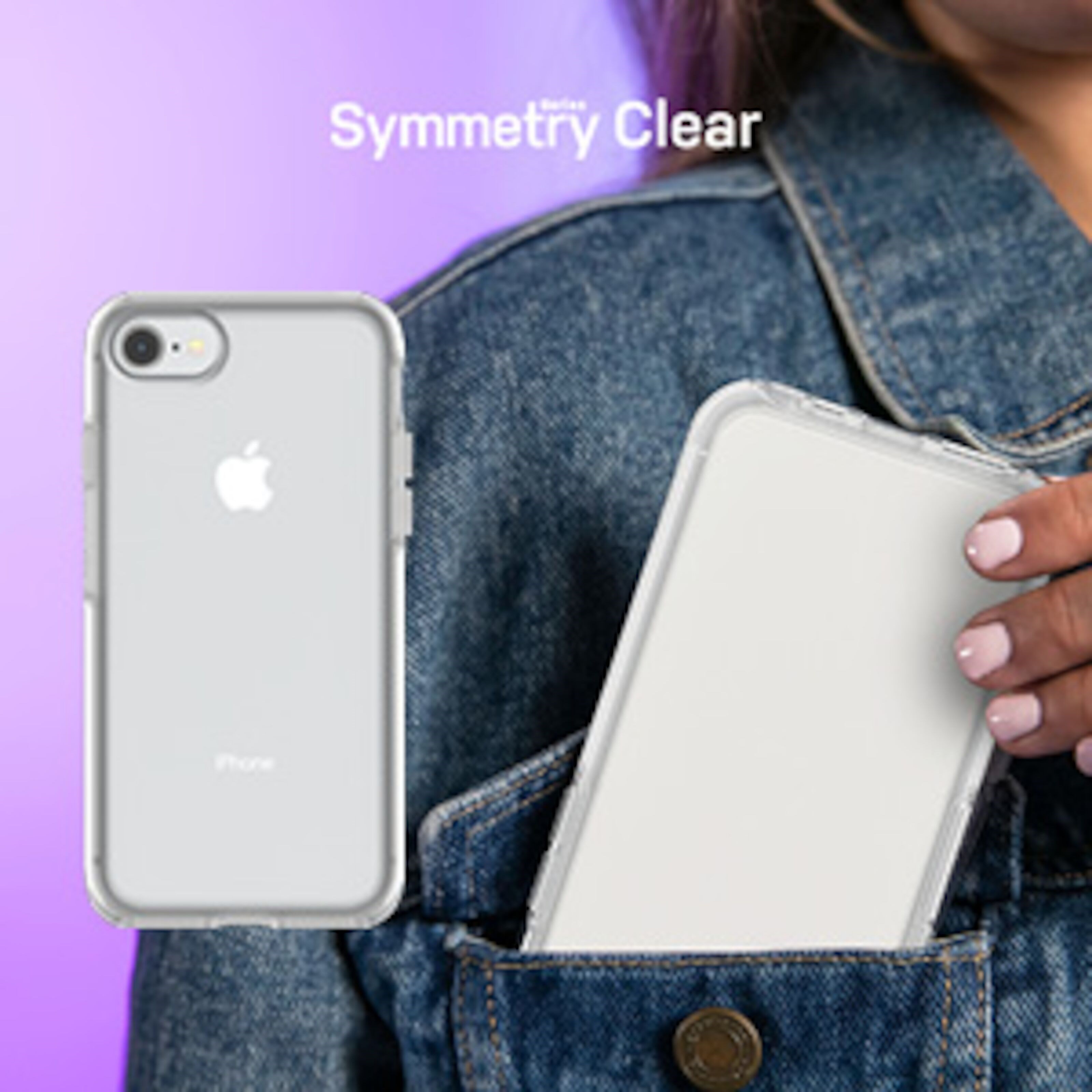 Otterbox Symmetry Robust deksel for iPhone 6, 6s, 7, 8, SE Gjennomsiktig