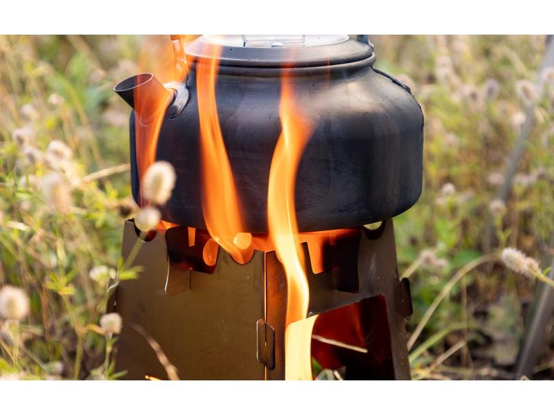 Fennek Grill Campingkocher Hobo Basic, Edelstahl Multifunktionaler Kocher und Grill
