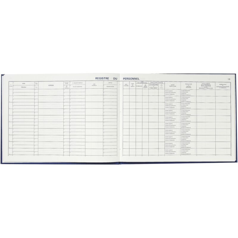 Registre imprimé du personnel Le Dauphin 311D -32 x 24 cm - 96 pages