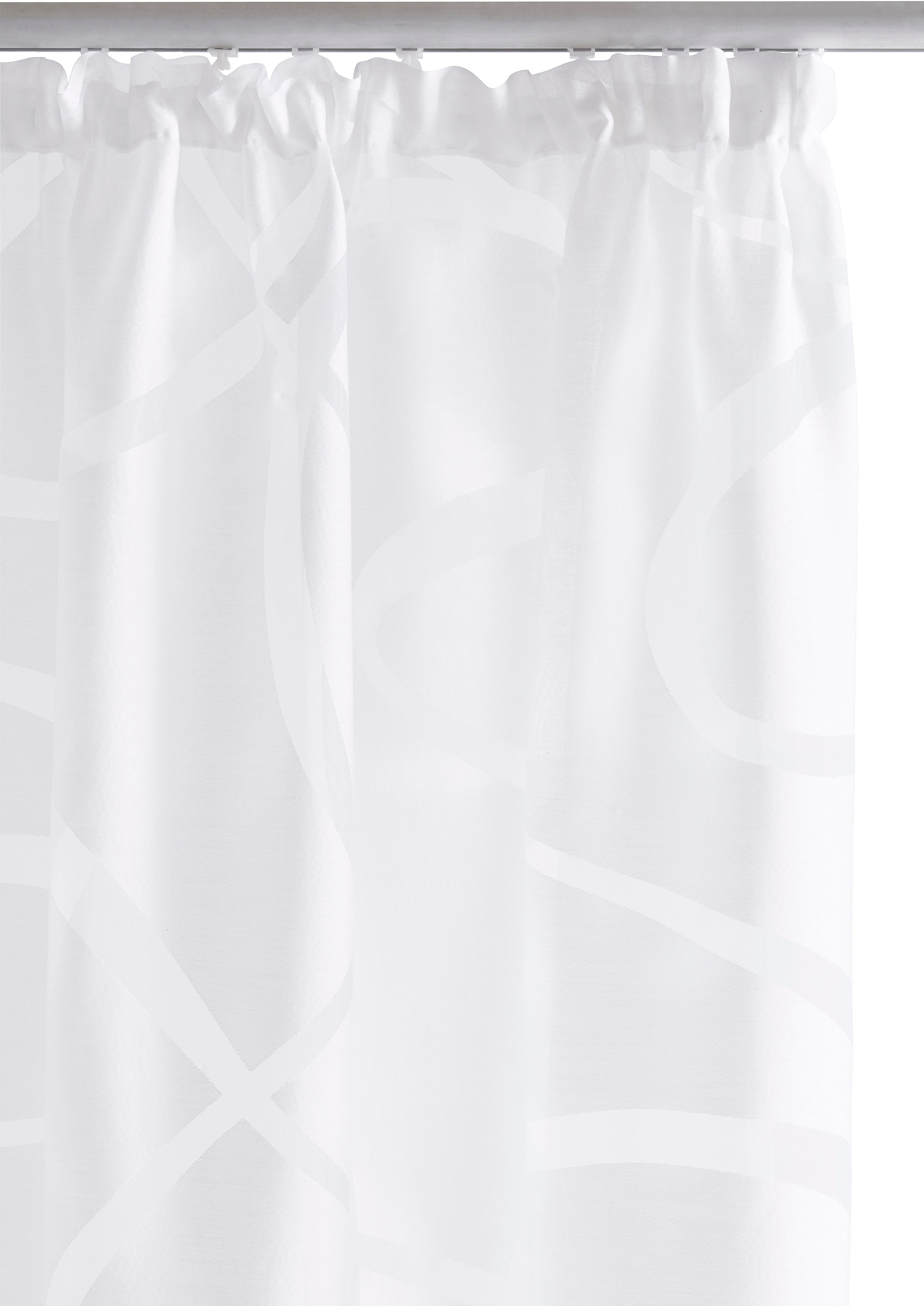 Bruno Banani Gardine »Tilo« Kräuselband 1 Stk. tlg. transparent, Ausbrenner, gewebt, verschiedene Grössen,