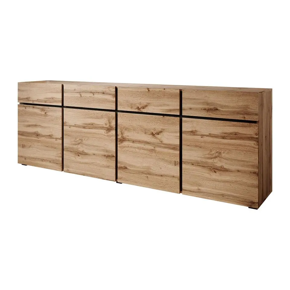 Meubella - Dressoir Cainan - Eiken - 225 cm