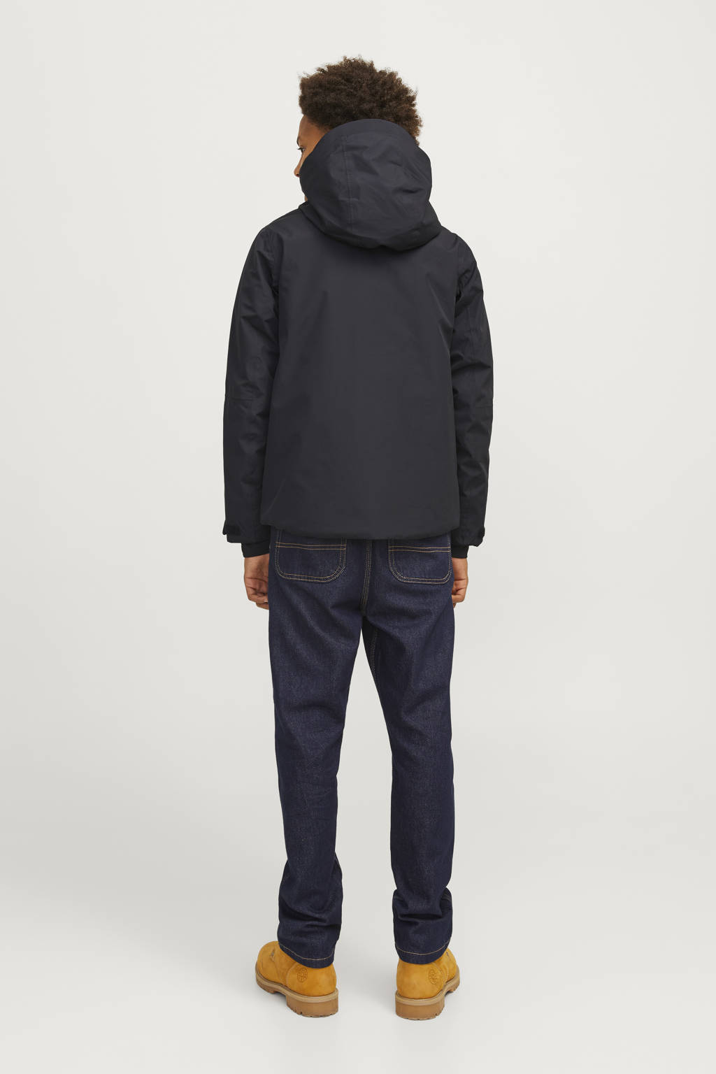 JACK & JONES gewatteerde winterjas JCOSUMMIT zwart