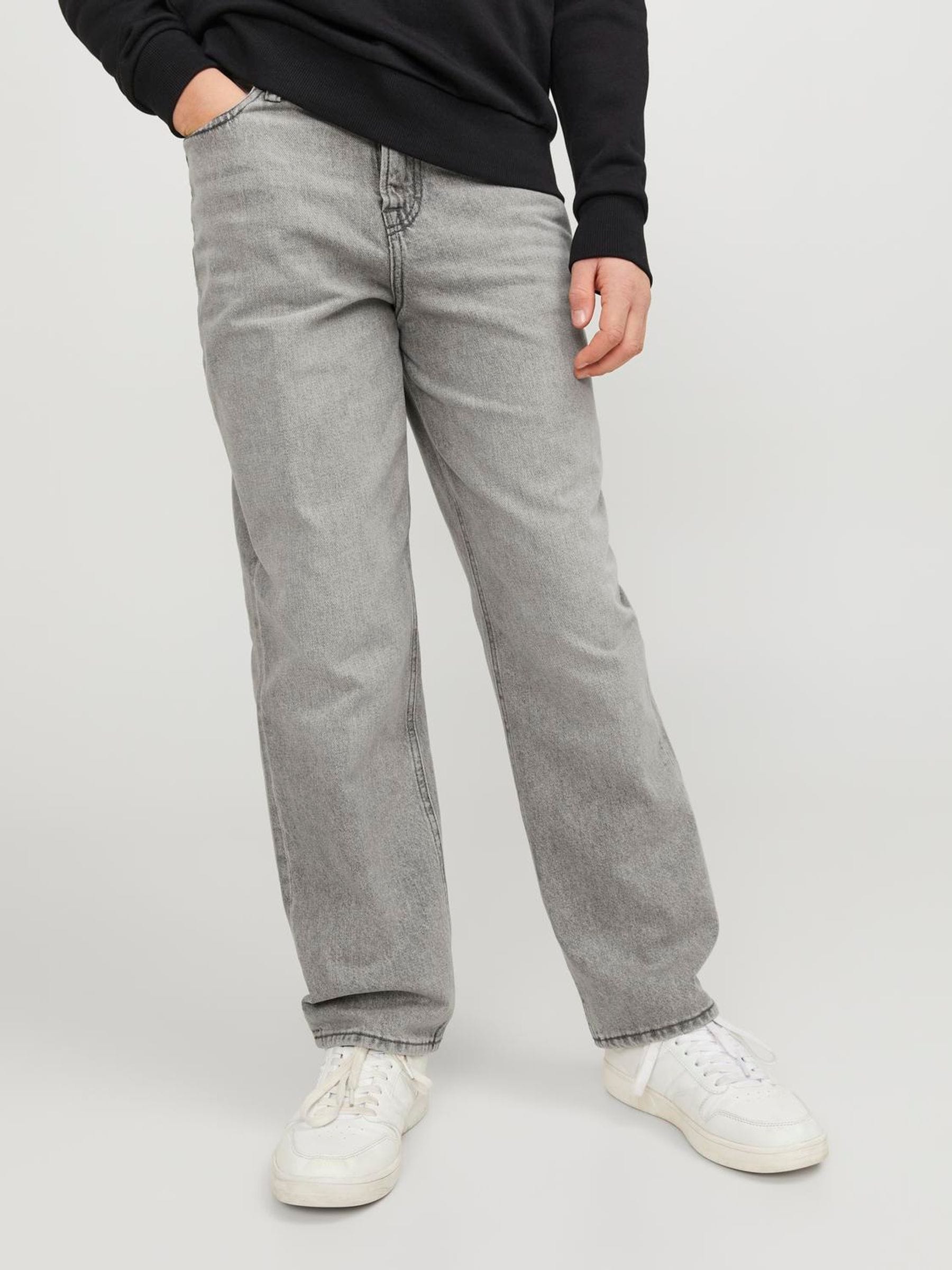 Grijs - JACK & JONES Junior Chris Relaxed Fit Black Jeans