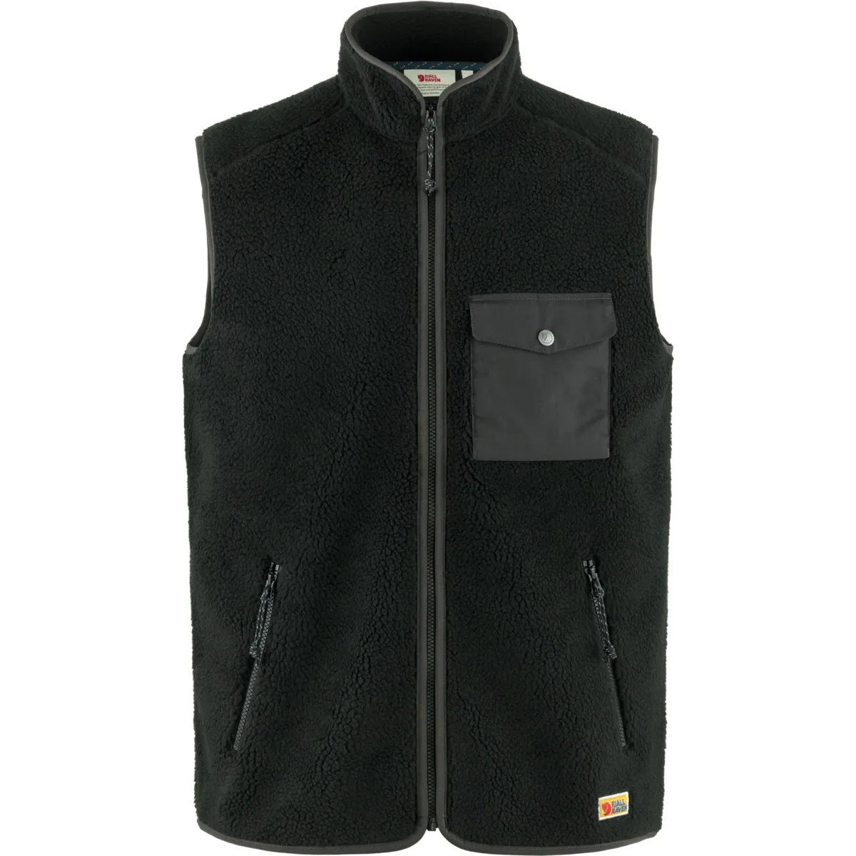 Fjällräven Men's Vardag Pile Fleece Vest Black-Dark Grey