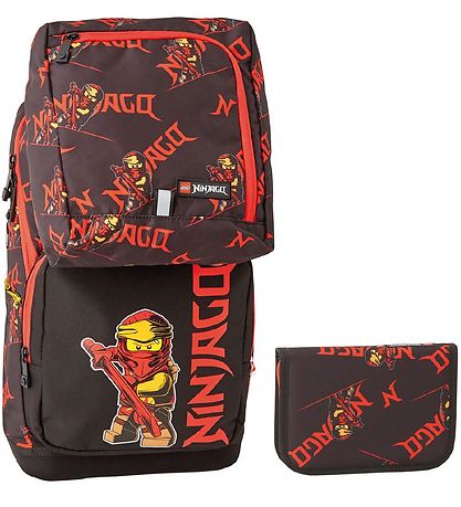 LEGO? Ninjago Skoletaskes?t - Optimo - Sort/R?d