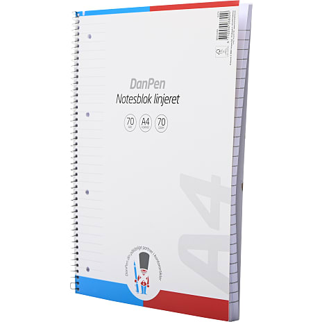 Danpen notesbog A4 linjeret