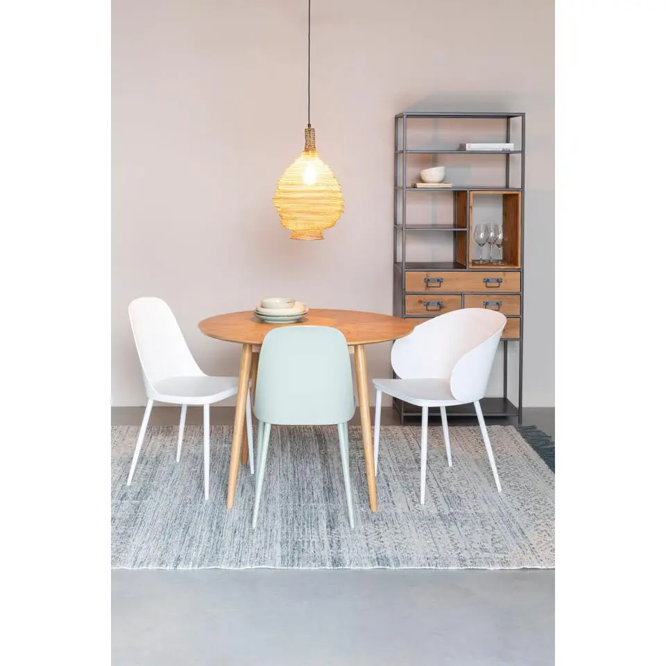 Housecraft Fabio Eettafel Rond Hout 100 cm Naturel