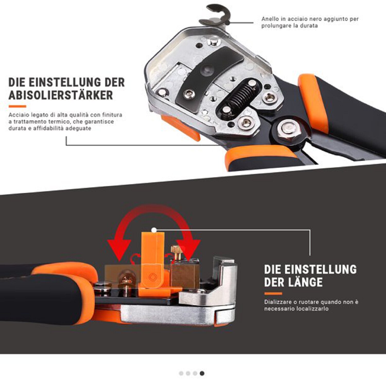 Tacklife MWS02, Abisolierzange, selbsteinstellende 8,4-Zoll-Kabelschneider-Crimper, 3-in-1-Multizange