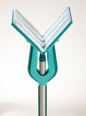 Leifheit Picobello vloerwisser M Micro Duo met steel - 33 cm wisbreedte - turqouise - grijs