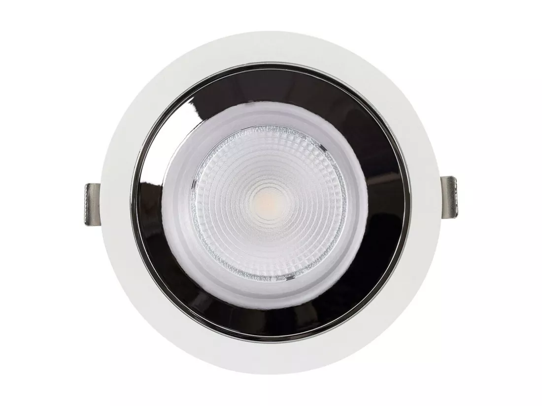 Downlight LED 30W Rond Premium CRI90 LIFUD Coupe Ø 145 mm 2700K Blanc chaud