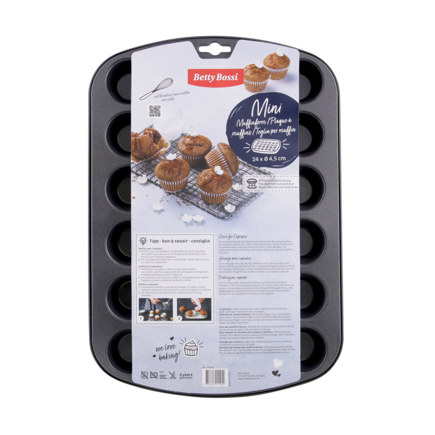 Betty Bossi mini Muffinform mit Rezepten
