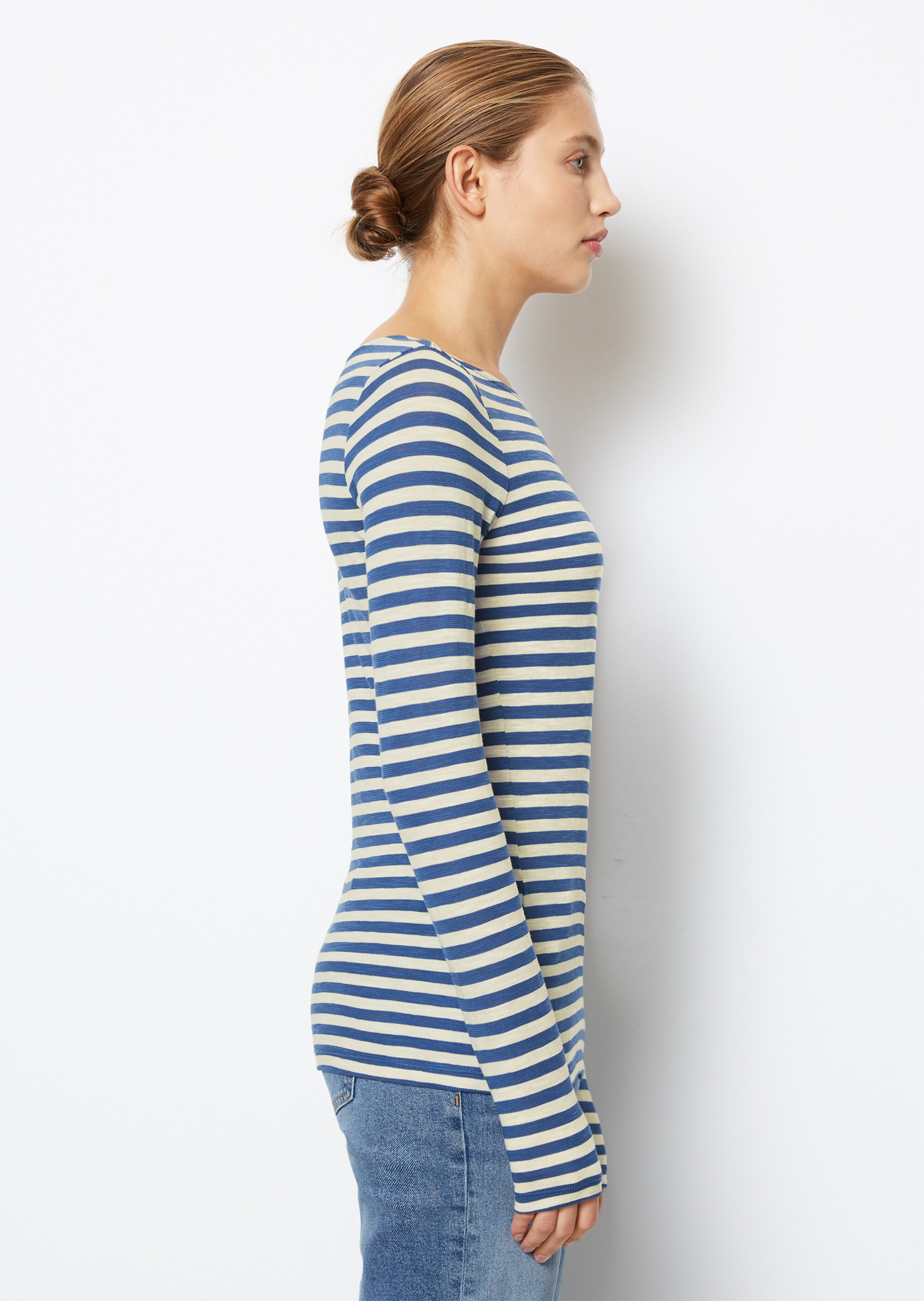 Ringel-Longsleeve regularaus Slubjersey