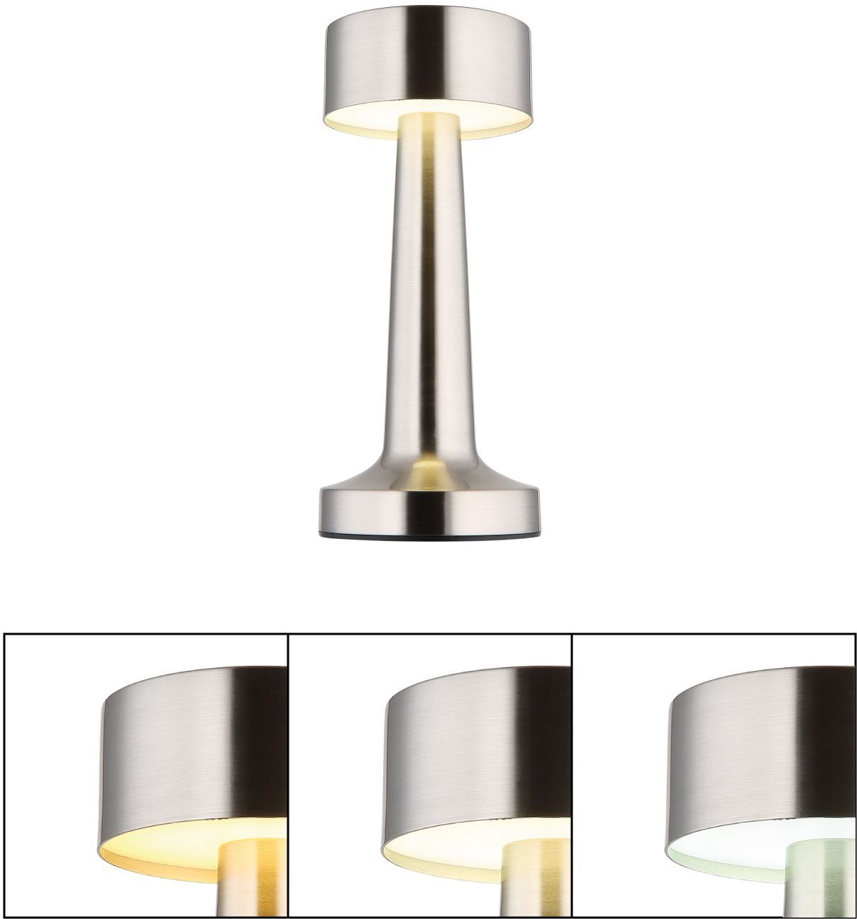 Tischleuchte - Nickel matt - USB - Touch