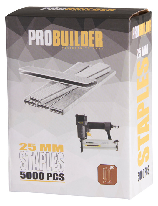 Hæfteklamme 25 mm nr. 90 5000 stk. - Probuilder