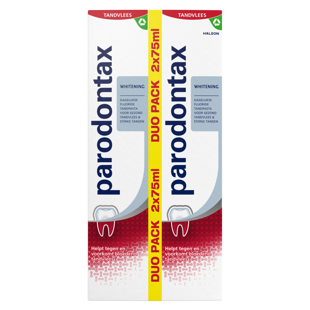 3x Parodontax Tandpasta Whitening tegen Bloedend Tandvlees2 x 75 ml