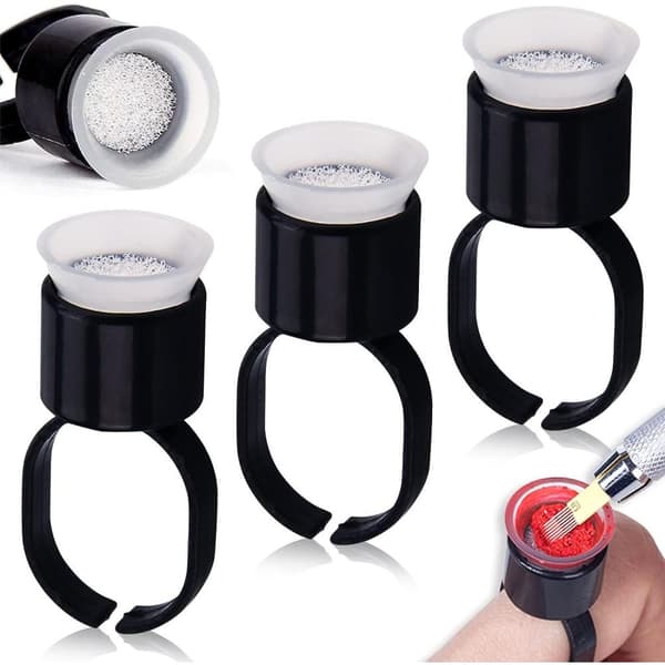 Blekkkopp - microblading - fingerring - 20 stk