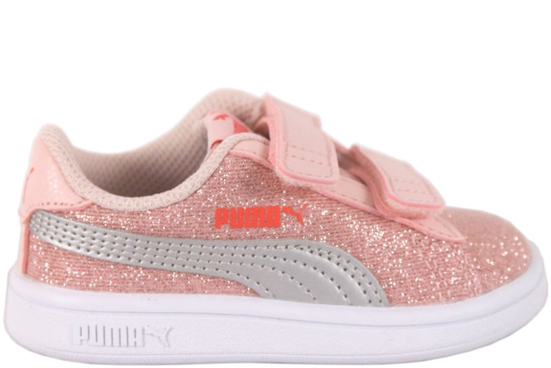 PUMA SMASH V2GLITZ GLAMV INF LYSERØD FRITIDSSKO