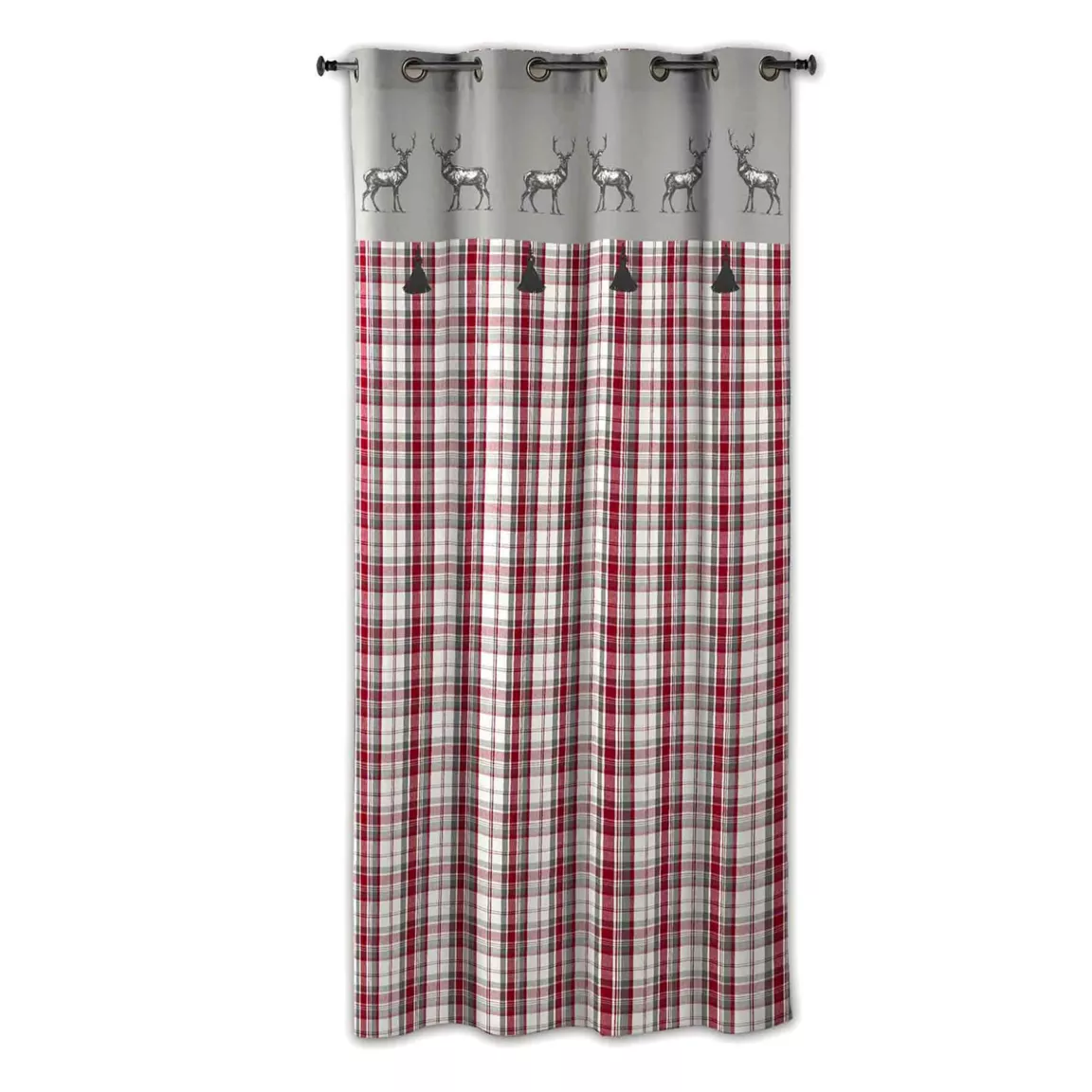 Rideau coton (140 x 180 cm) Megeve Rouge