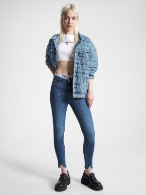 Calça jeans Nora de cintura média e corte skinny até o tornozelo
