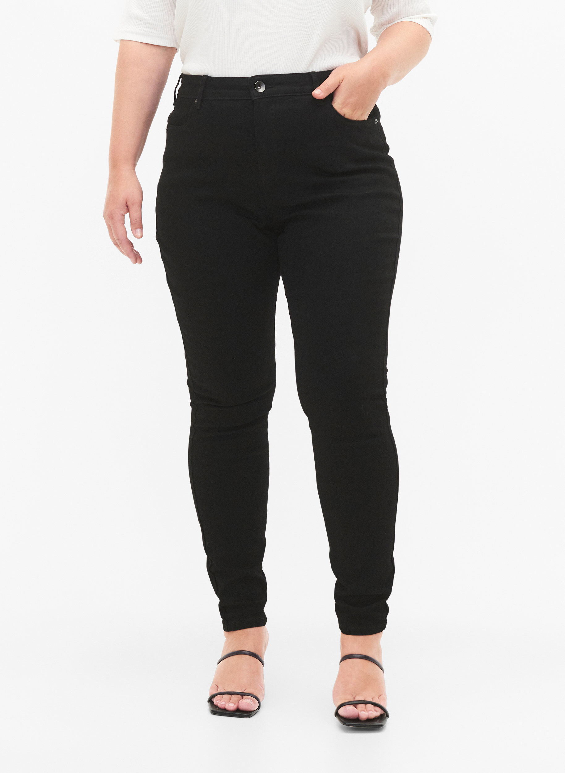 Amy jeans med høj talje og super slim fit