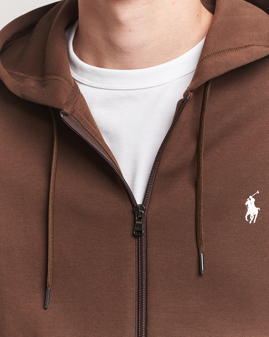 Polo Ralph Lauren Double Knitted Full-Zip Hoodie Branch Brown
