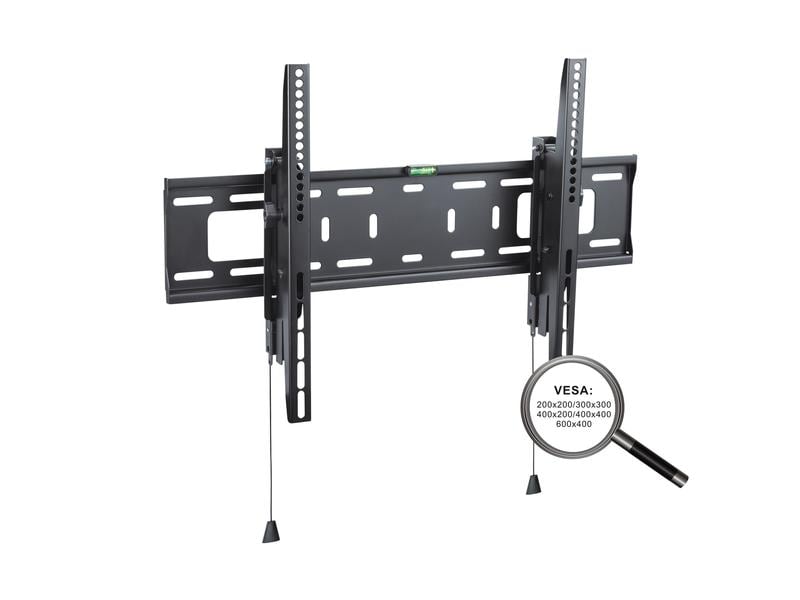 PureMounts Wandhalterung PM-BTL600 PureMounts, Schwarz TV Halterung – Tilt – VESA 200-600, Schwarz