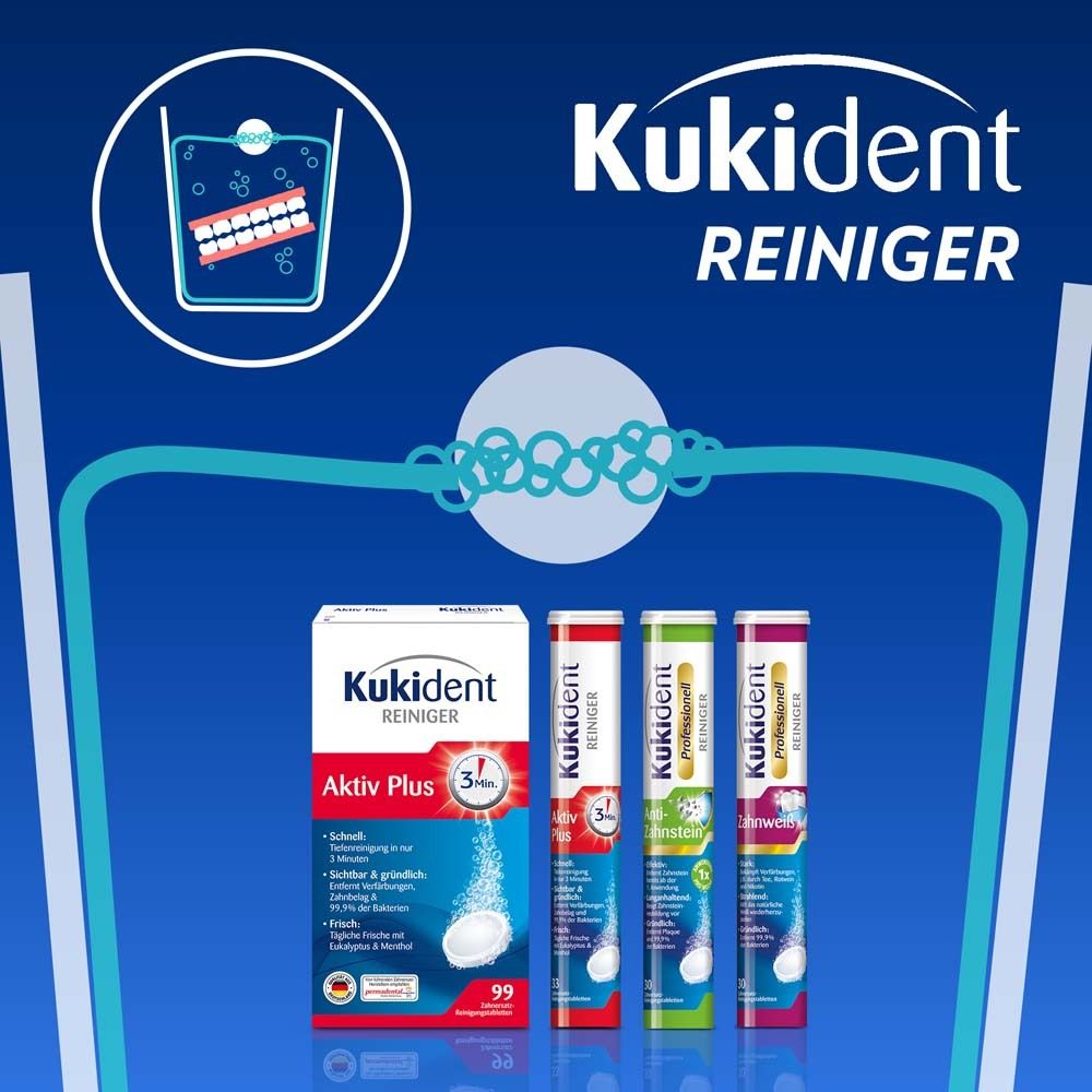 Kukident Professionell Anti-Zahnstein Gebissreiniger Tabs